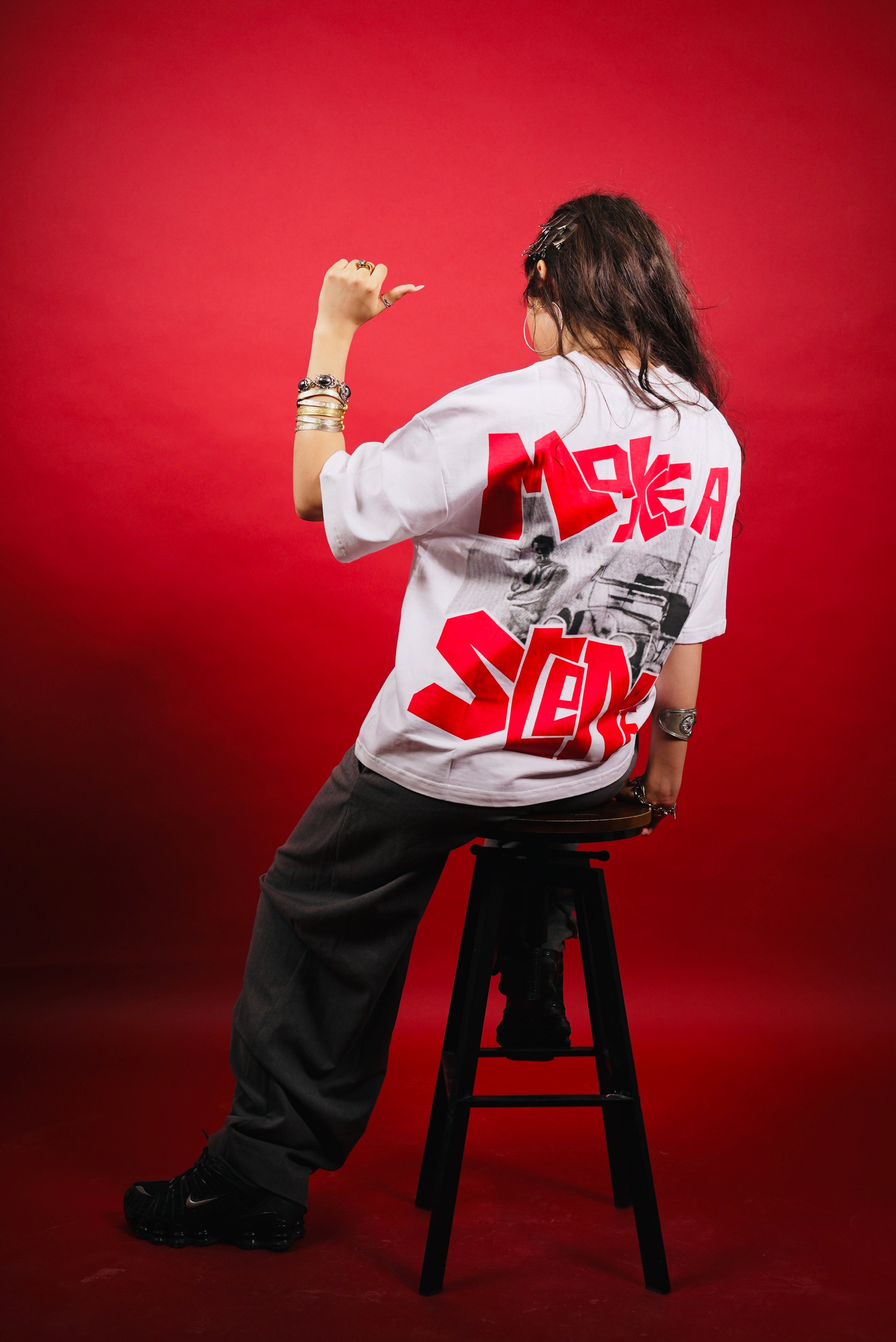 MAKE A SCENE OVERSIZED TEE – WHITE