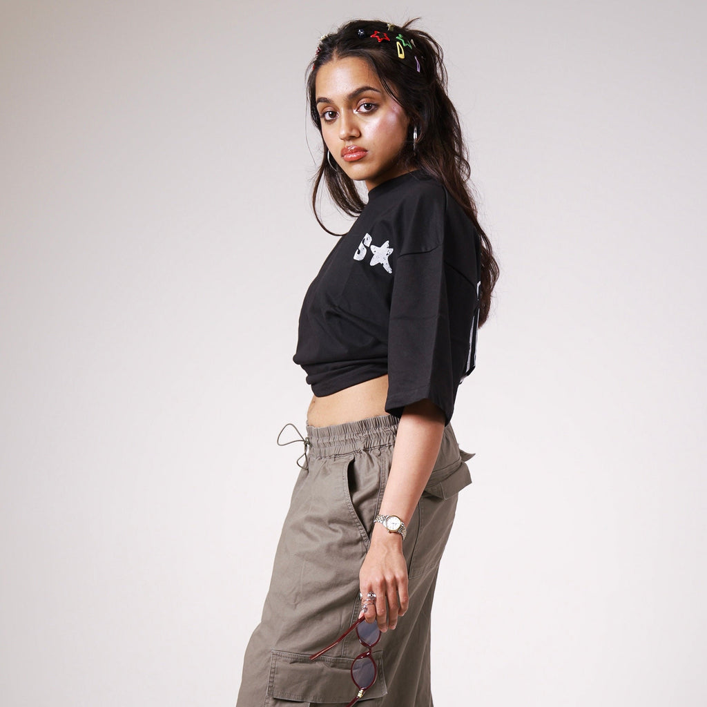 MAKE A SCENE WOMEN'S OVERSIZED TEE – BLACK