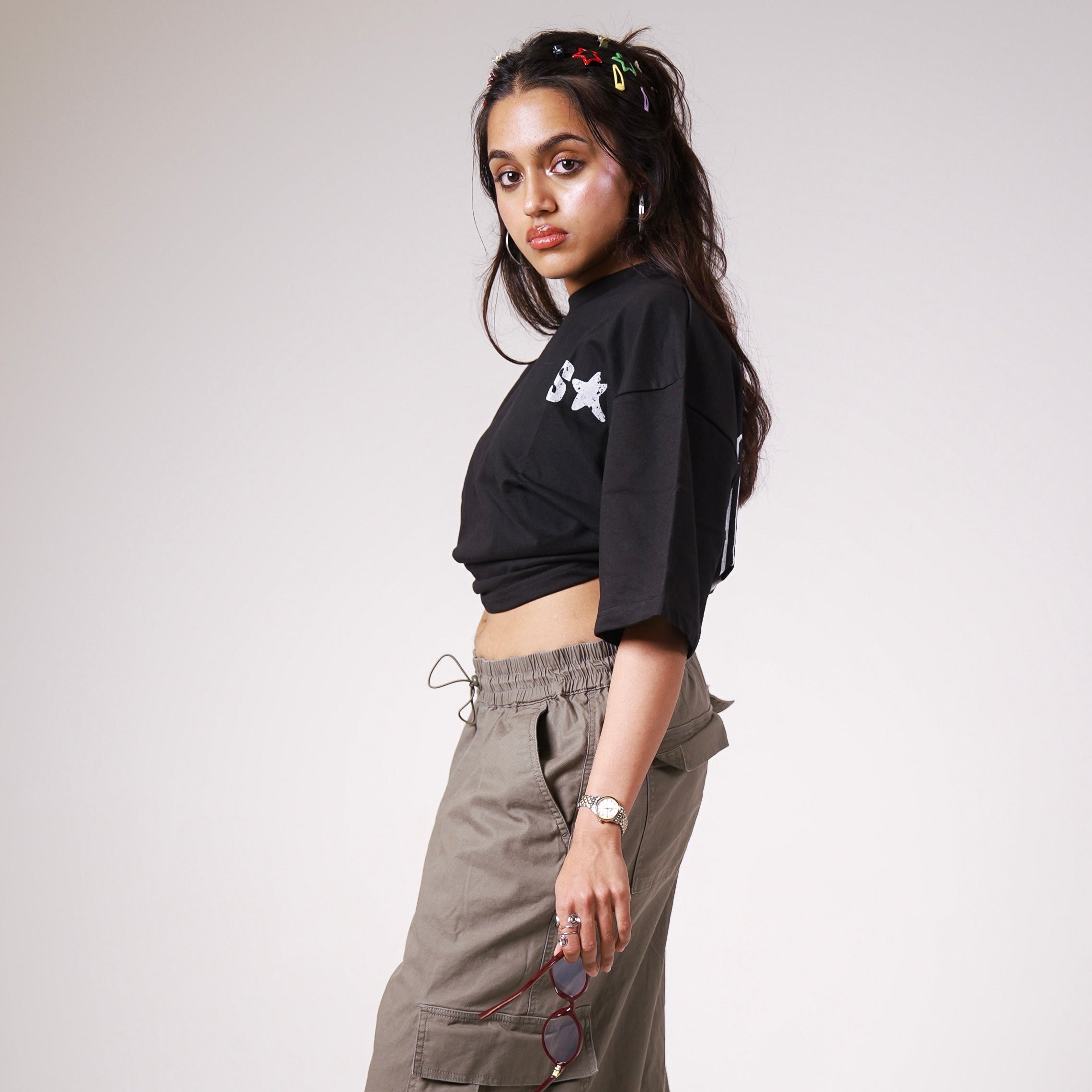 MAKE A SCENE WOMEN'S OVERSIZED TEE – BLACK