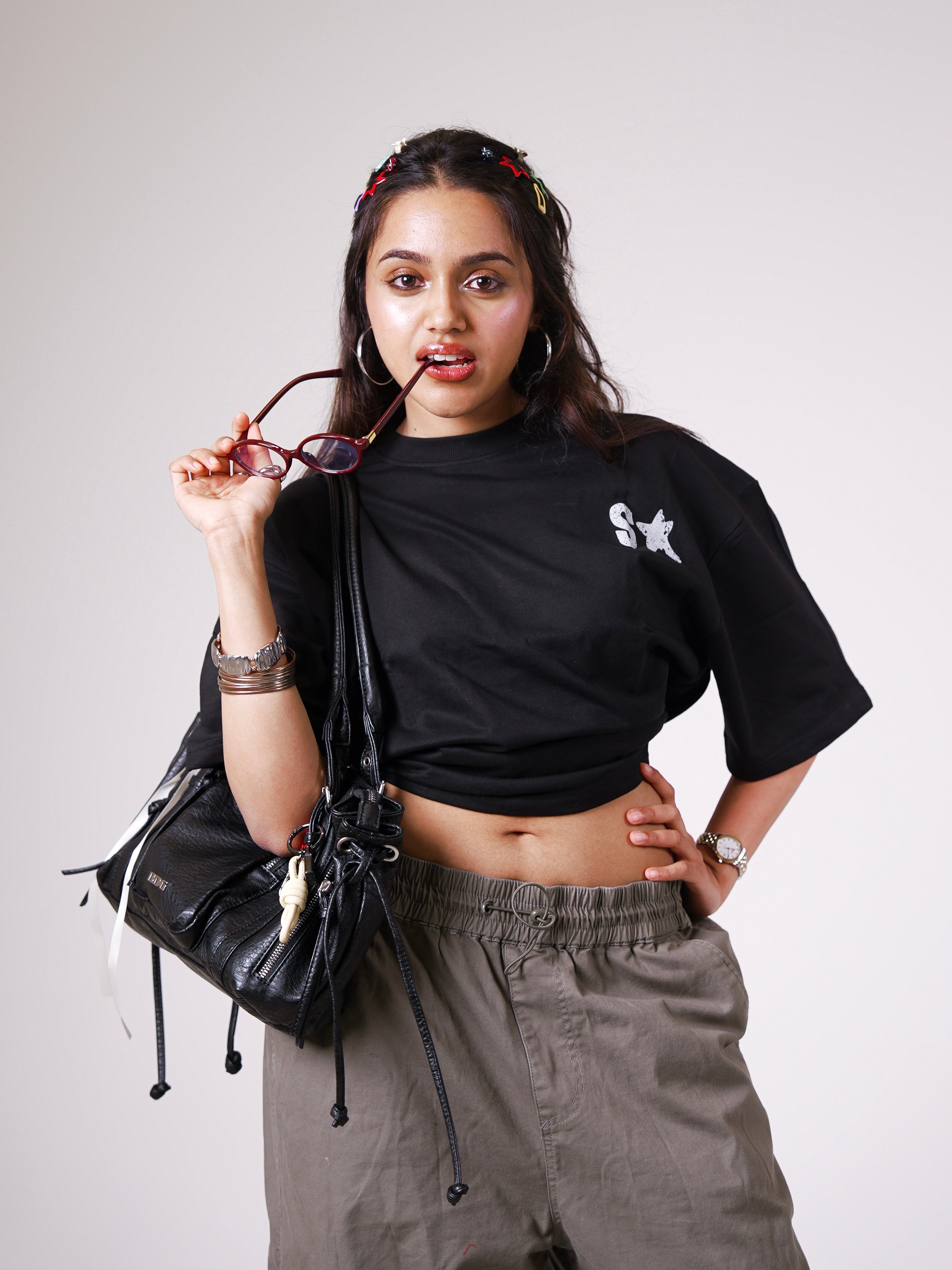 MAKE A SCENE WOMEN'S OVERSIZED TEE – BLACK